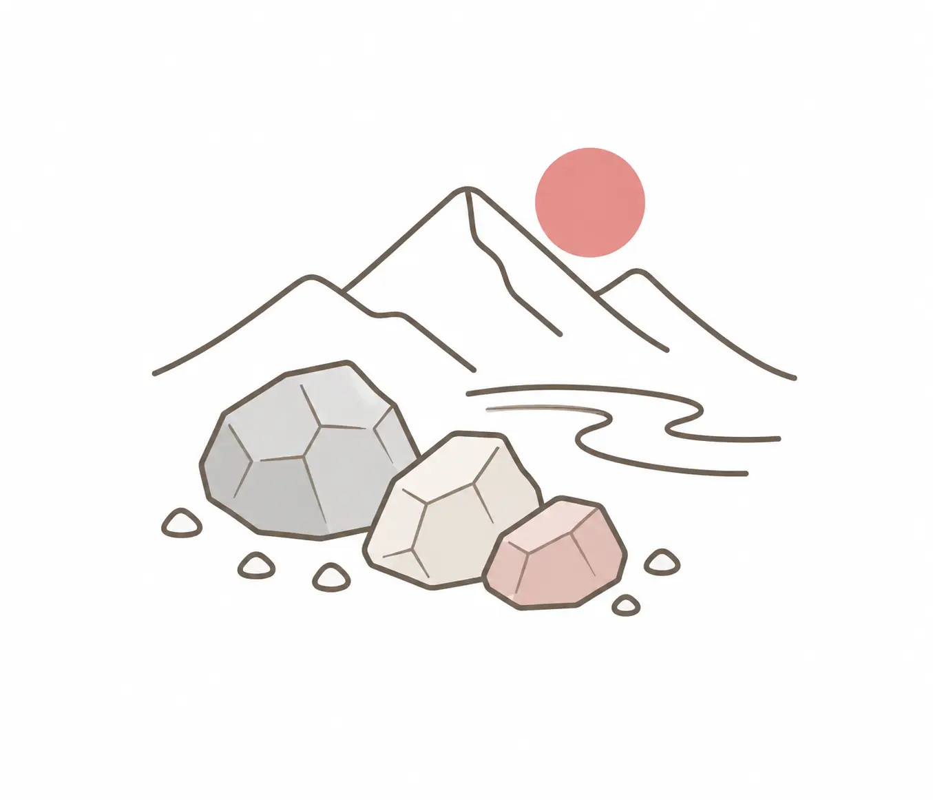 国産天然石をイメージしたイラスト